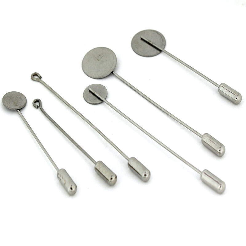 Men Accessories Brooch - 10 pz/lotto Base per spilla lunga