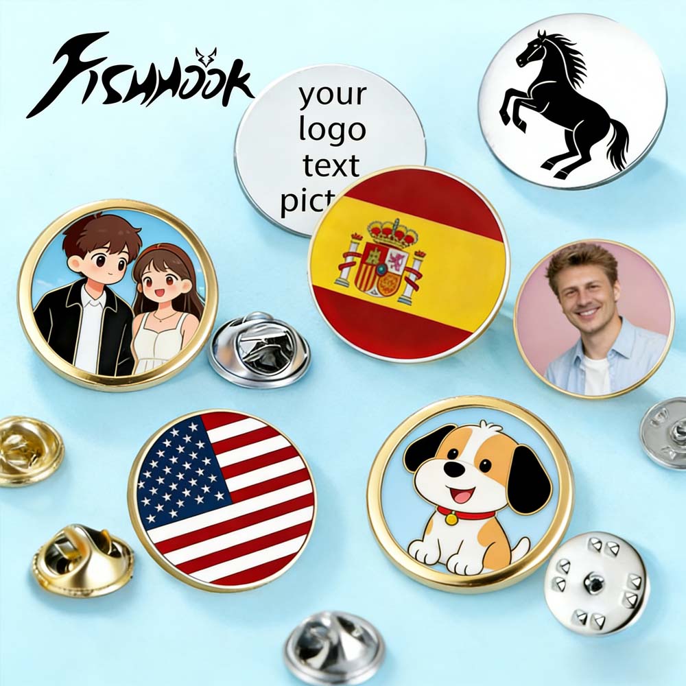 Men Accessories Brooch - Spilla Personalizzata con Stampa su Richiesta,