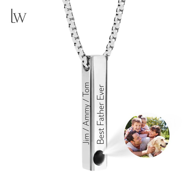Men Accessories Gift Box - Collana con nome con immagine personalizzata