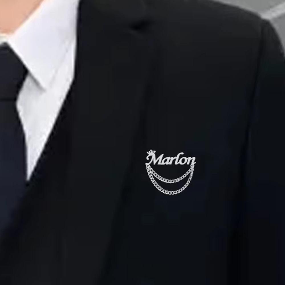 Spilla con nome personalizzato - Men Accessories Brooch recensione e prezzo